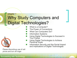 Why Study Computers?