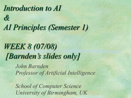 My own slides. - Computer Science