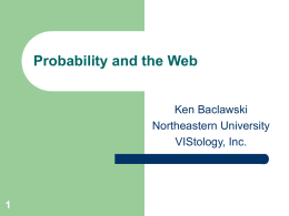Probability and the Web - College of Computer and Information