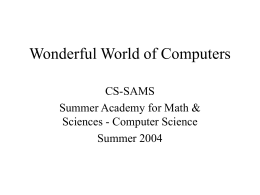 Computing - Carnegie Mellon School of Computer Science