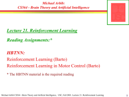 21. Reinforcement Learning (2001)