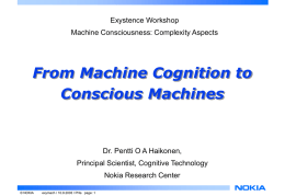 From Machine Cognition to Conscious Machines
