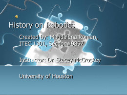 History on Robotics