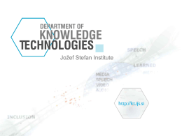Odsek za tehnologije znanja - Department of Knowledge