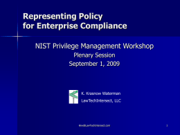 Policy Compliance at the Enterprise Level