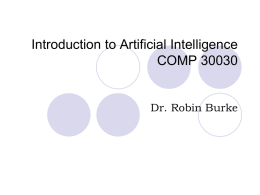Introduction to Artificial Intelligence COMP 30030