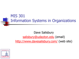 MIS 301 - Technology & Management