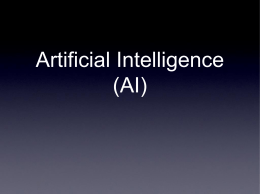 Artificial Intelligence (AI) - PAC-ITGS