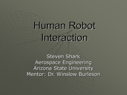 Human Robot Interaction - Arizona Space Grant Consortium