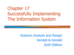 Chapter 21 Successfully Implementing The Information System