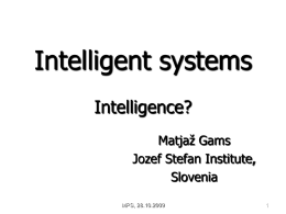 Slovenijo v informacijsko družbo - Department of Intelligent Systems