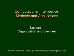 CI: Methods and applications - Research Group of Vision and Image