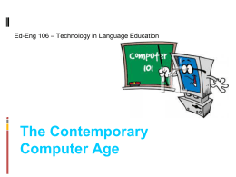 The Contemporary Computer Age