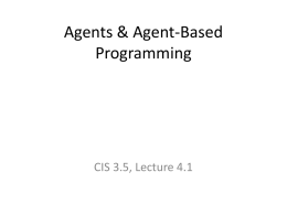 Agents&Agent-BasedPr.. - Computer and Information Science