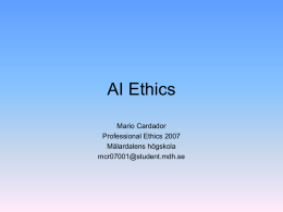 AI Ethics - IDt - Mälardalens högskola
