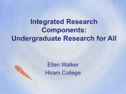 Ellen Walker, Hiram College, OH