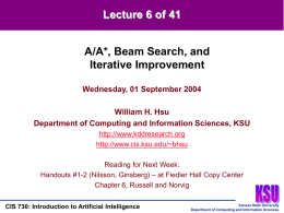 CIS730-Lecture-06-20030905 - Kansas State University