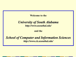 No Slide Title - School of Computer and Information Sciences