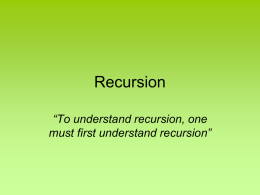 Recursion - mrkurz.ca
