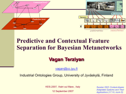 Predictive and Contextual Feature Separation for Bayesian
