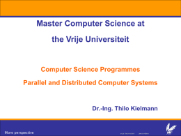 Parallel and Distributed Computer Systems