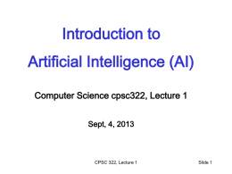 AI - UBC Computer Science