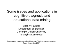 Some issues and applications in cognitive