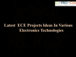 Latest ECE Projects Ideas In Various Electronics
