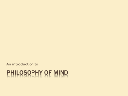 Philosophy OF MIND