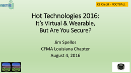 Hot Technologies 2016