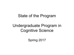 COGS Program Spring 2017 - Cognitive Science Department