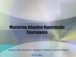 Mastering Adaptive Hypermedia