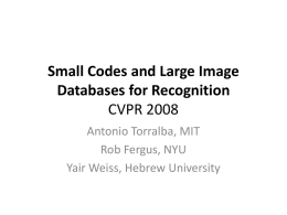 Small Codes and Large Image Databases for