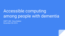 Accessible computing among people with dementia