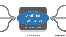 Todays Objectives Introduction to Artificial Intelligence What it