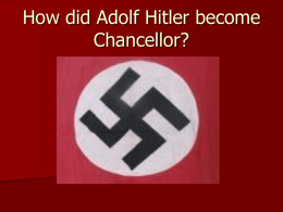 How did Adolf Hitler become Chancellor?