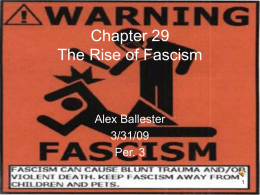 Chapter 29 The Rise of Facism By Alex Ballester