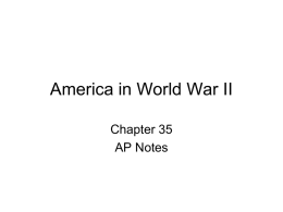 America in World War II - North Penn School District