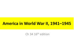 America in World War II, 1941*1945
