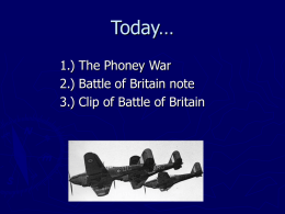Unit 3: Battle of Britain