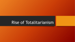 Rise of Totalitarianism - Liberty Union High School District