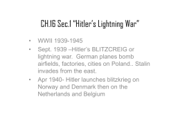 CH.16 Sec.1 *Hitler*s Lightning War*