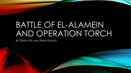 Battle of El-Alamein and Operation Torchx