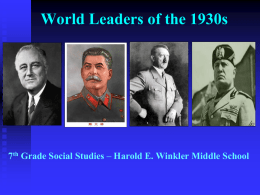 World Leaders of the 1930s