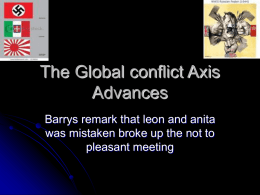 The Global conflict Axis Advances