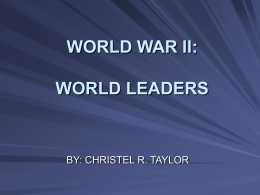 world war ii: world leaders