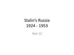 Stalin`s Russia 1924