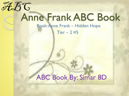 Anne Frank abc book