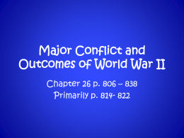 Major Conflict and Outcomes of World War II