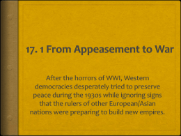 17. 1 From Appeasement to War